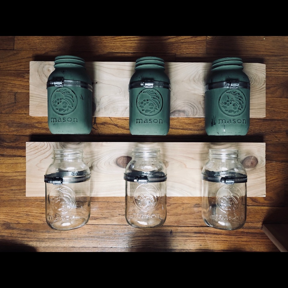 Mason Jar Wall Organizer